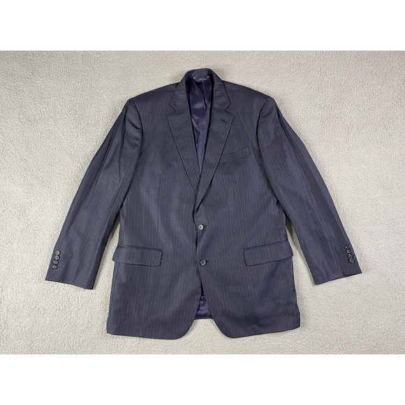 Brooks Brothers Other - Brooks Brothers Jacket 46 L Navy SaxXon Wool Striped Madison 1818 Sport Coat